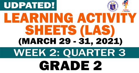 GRADE 2 Updated LEARNING ACTIVITY SHEETS .